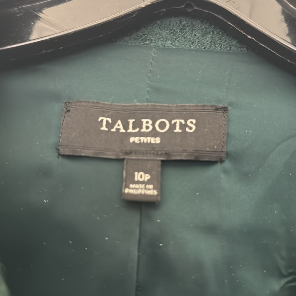 Talbots Women’s Winter Jacket Size 10 Petite Green Wool Blend ExcellentCondition - Picture 5 of 7